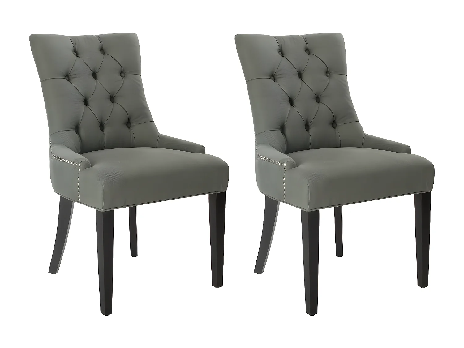 Lot de 2 chaise Gris 55 X 60 X 92.45 cm - Saundra