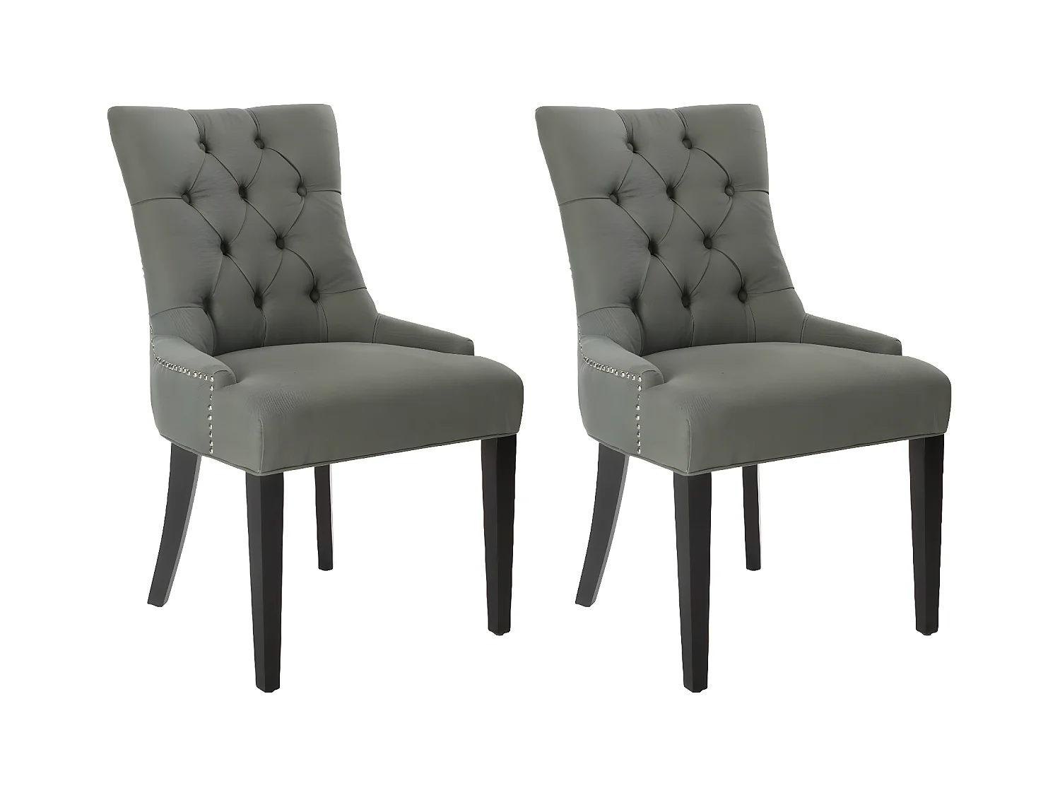 Lot de 2 chaise Gris 55 X 60 X 92.45 cm - Saundra