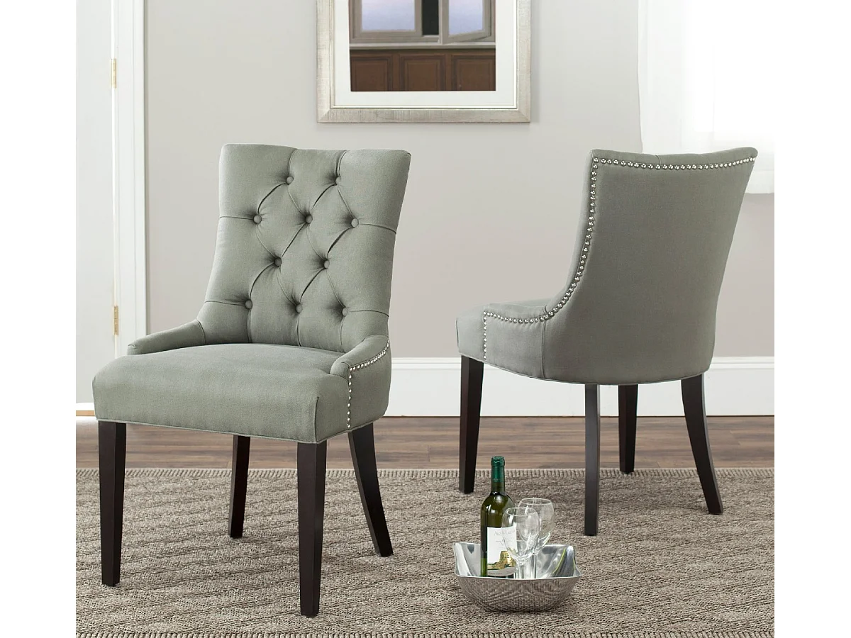 Lot de 2 chaise Gris 55 X 60 X 92.45 cm - Saundra