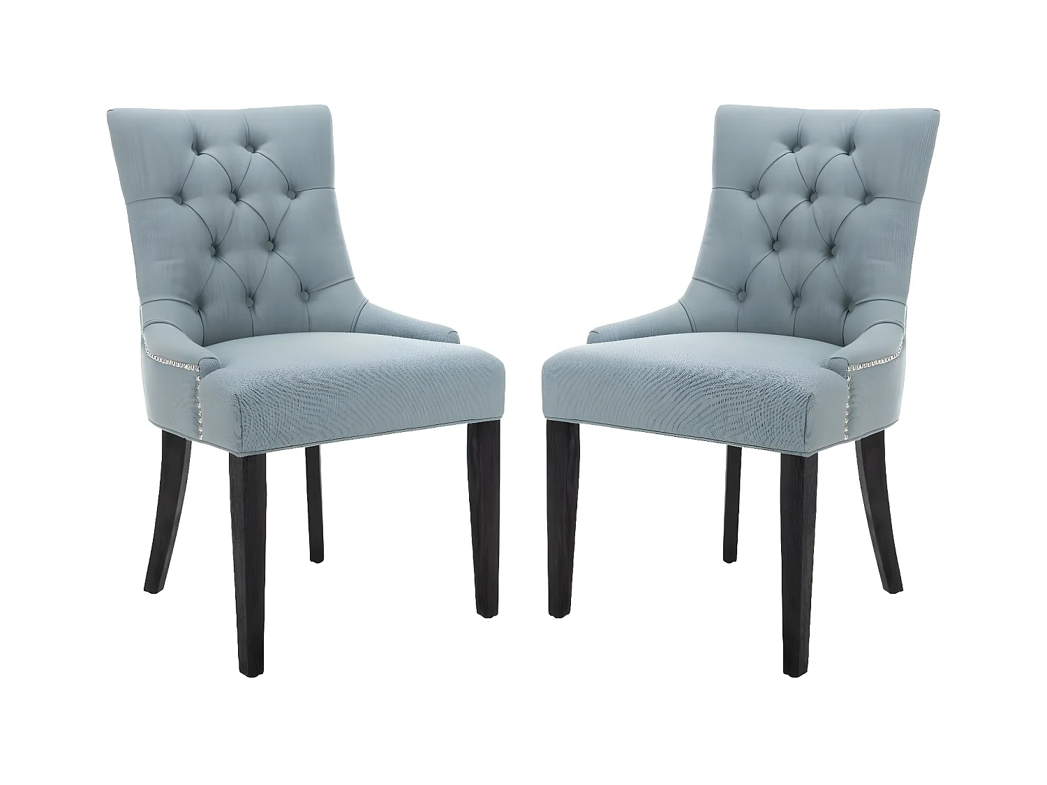 Lot de 2 chaise Bleu ciel 60 X 56 X 92.45 cm - Saundra