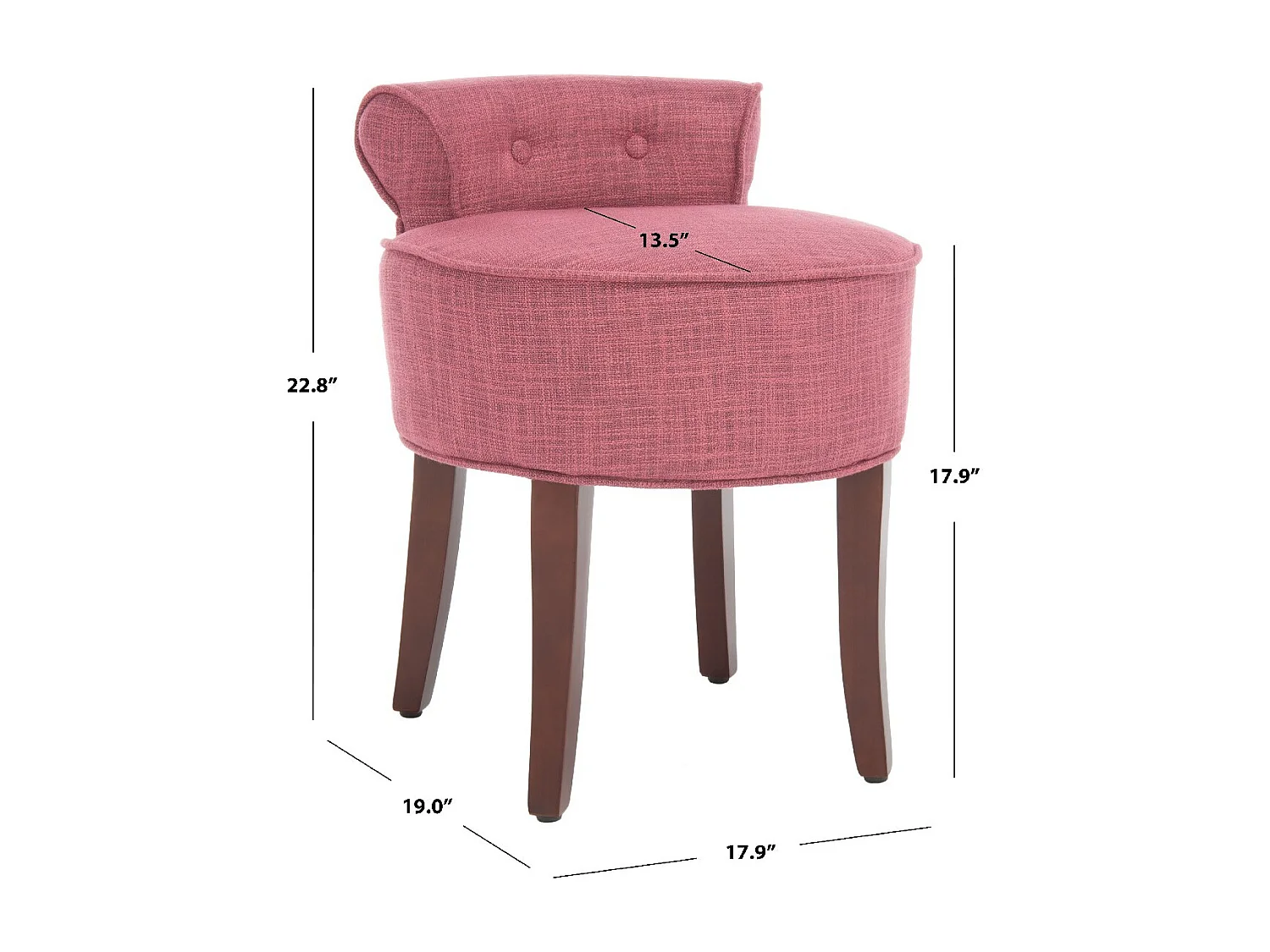 chaise Rose 48 X 45 X 57.91 cm - Mariann