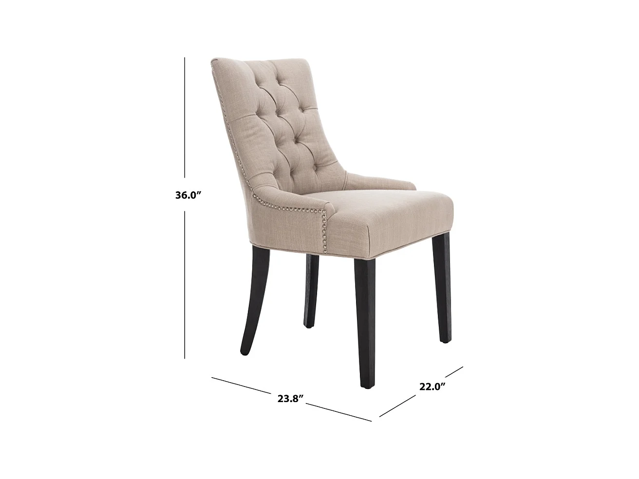 Lot de 2 chaise Sable 60 X 56 X 92.45 cm - Saundra