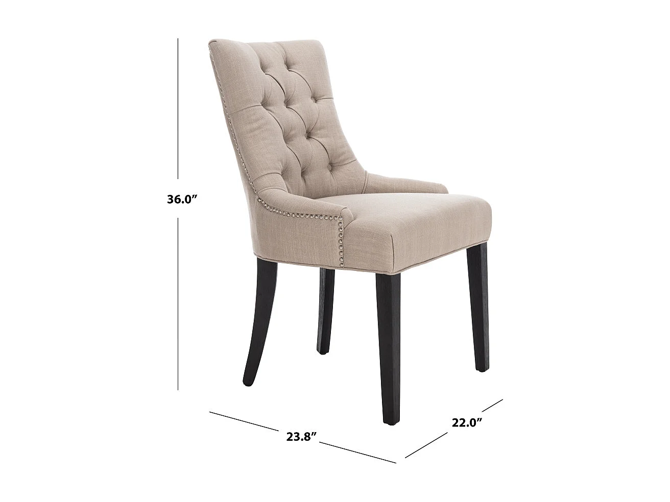 Lot de 2 chaise Sable 60 X 56 X 92.45 cm - Saundra