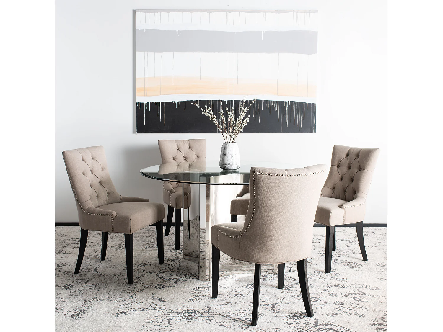 Lot de 2 chaise Sable 60 X 56 X 92.45 cm - Saundra