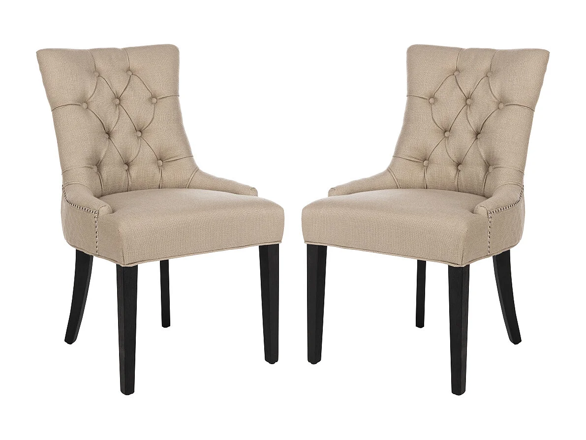 Lot de 2 chaise Beige 60 X 56 X 92.45 cm - Saundra