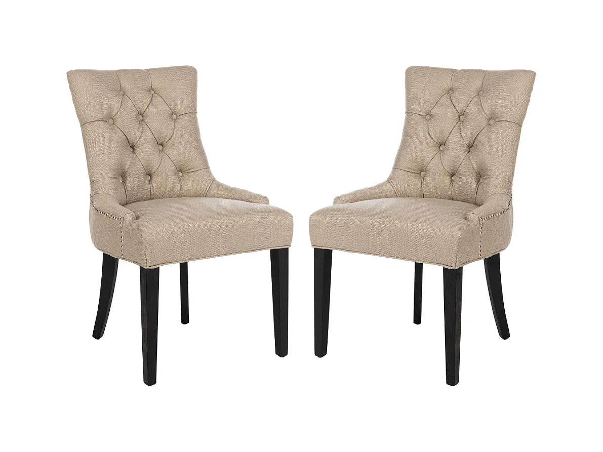 Lot de 2 chaise Beige 60 X 56 X 92.45 cm - Saundra