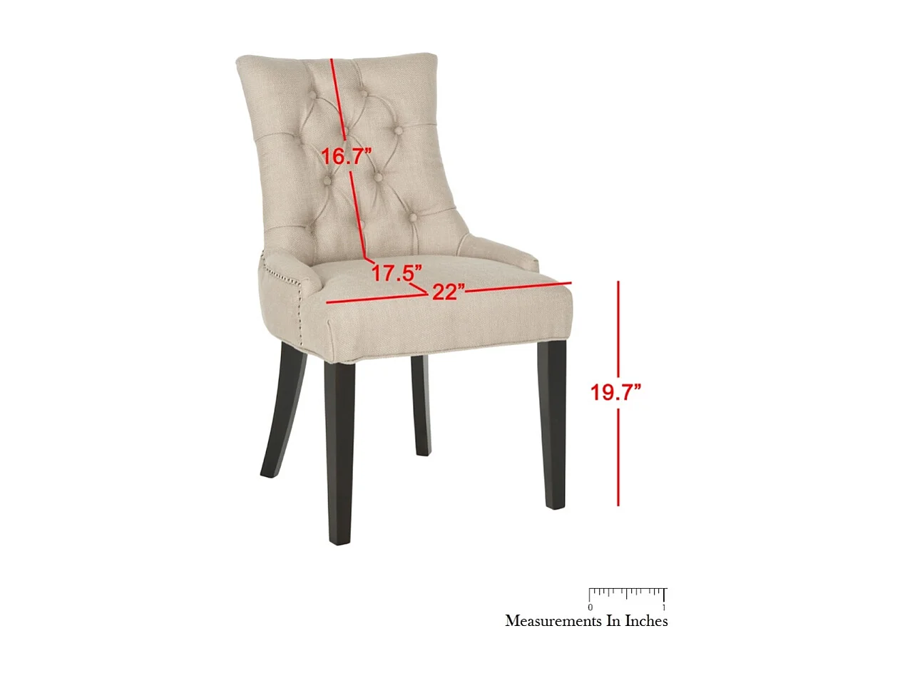 Lot de 2 chaise Beige 60 X 56 X 92.45 cm - Saundra