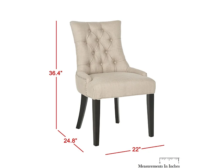 Lot de 2 chaise Beige 60 X 56 X 92.45 cm - Saundra