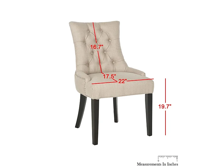 Lot de 2 chaise Beige 60 X 56 X 92.45 cm - Saundra