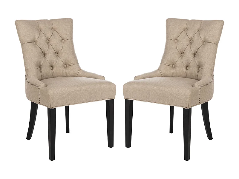 Lot de 2 chaise Beige 60 X 56 X 92.45 cm - Saundra