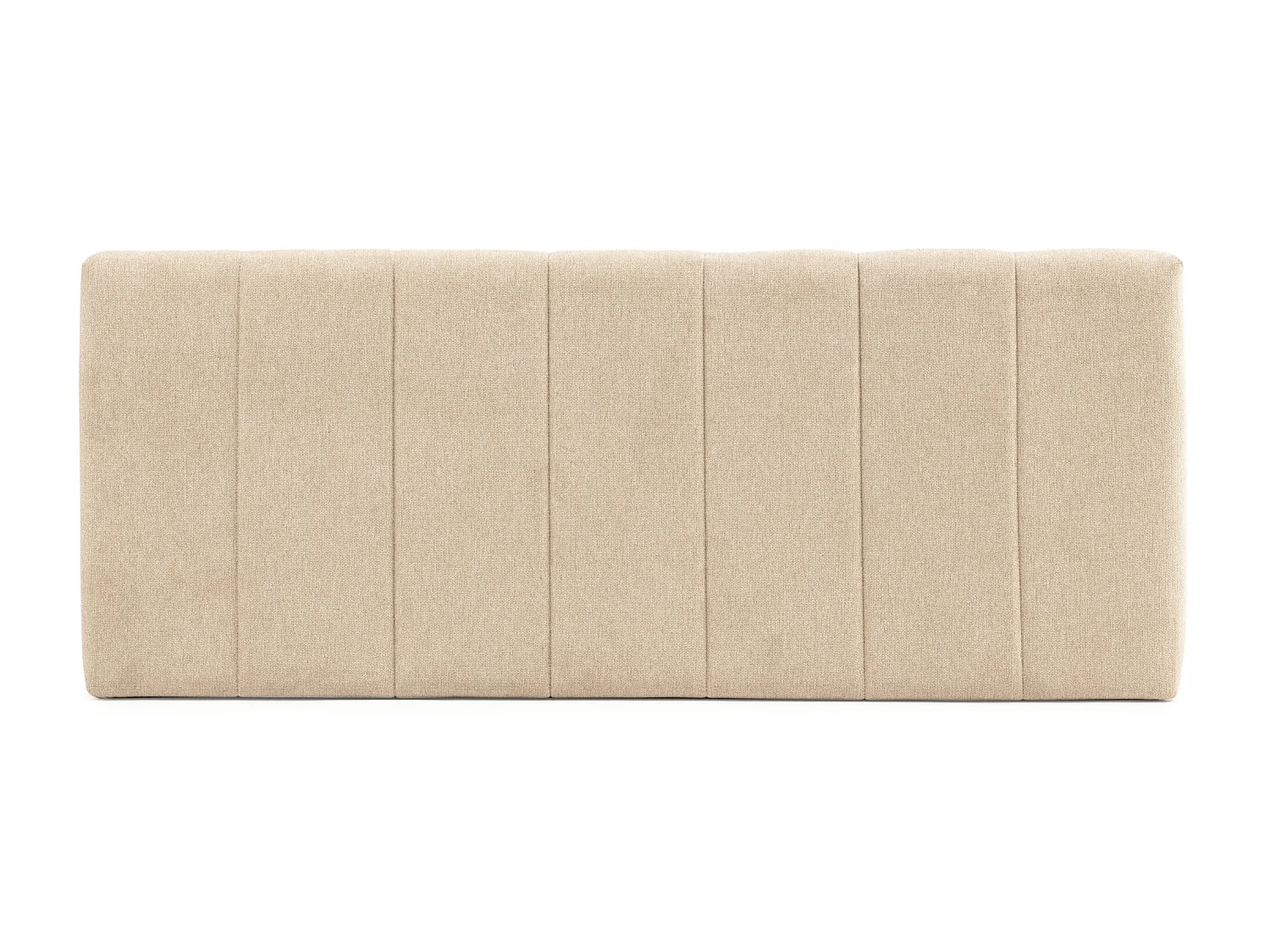 Cabecero tapizado Creta 150x60 cm Color Beige, Acolchado con Espuma, Bordado Vertical, 8 cm de Grosor