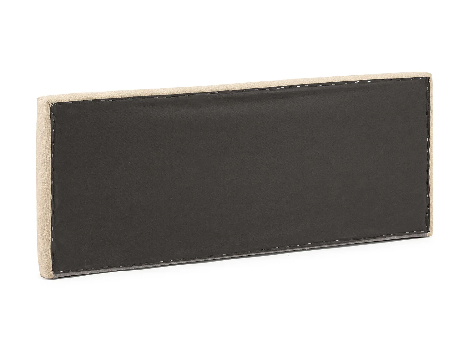 Cabecero tapizado Creta 150x60 cm Color Beige, Acolchado con Espuma, Bordado Vertical, 8 cm de Grosor