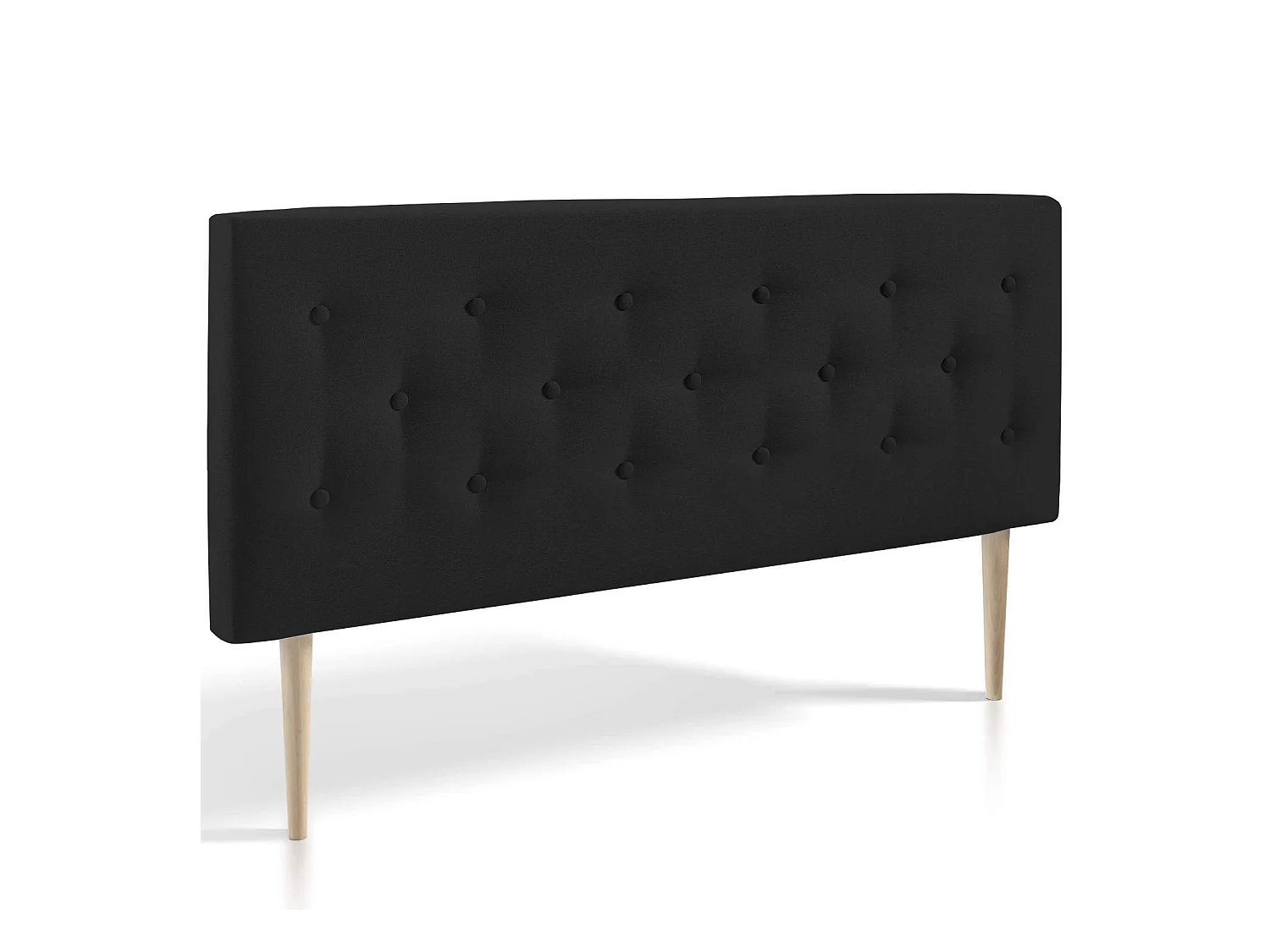 Tête de lit Oslo 150x100 cm, capitonnée Tissu Anthracite, Épaisseur de 8 cm