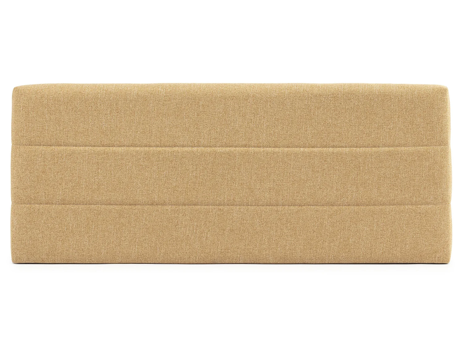 Cabeceira estofada Miconos 140x60 cm Cor Mostarda, para Cama 135, Acolchoada com Espuma, Bordado Horizontal, 8 cm de Espessura