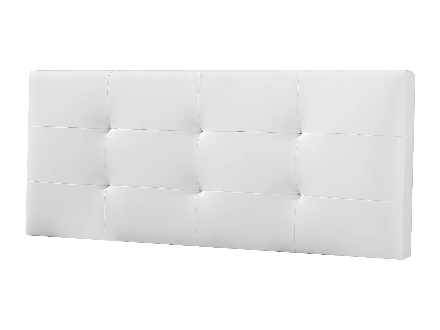 Cabecero tapizado Carla 140x60 cm Blanco, Acolchado con Espuma, 8 cm de Grosor