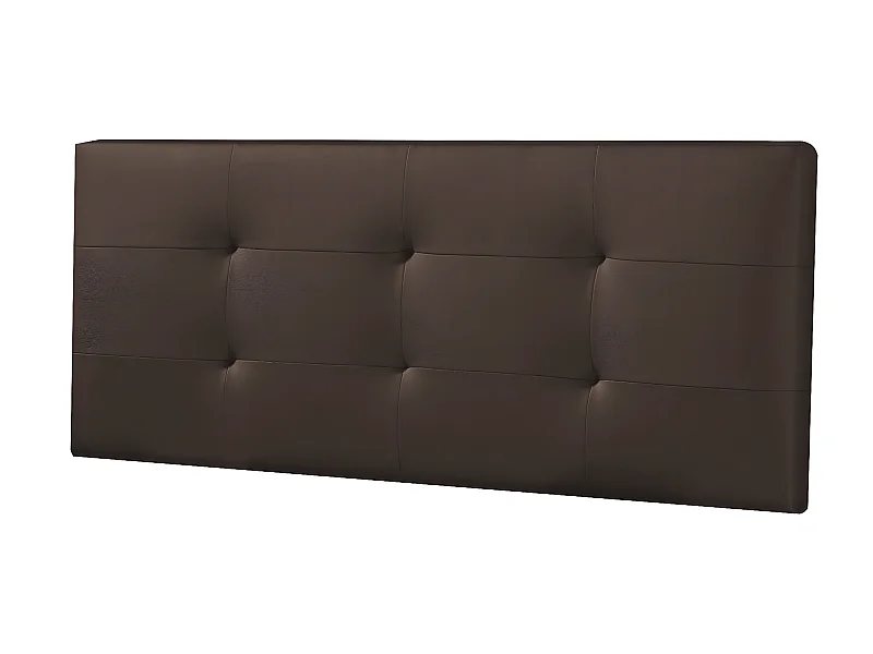 Tête de lit Carla 140x60 cm Chocolat, rembourrée de Mousse