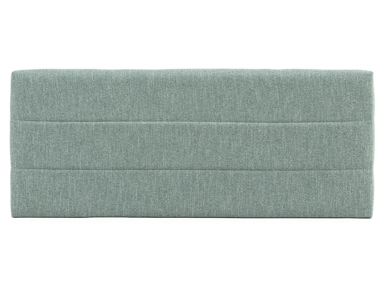 Gecapitonneerd hoofdeinde Miconos 140x60 cm Groen, voor Bed 135, Gewatteerd met Schuim, Horizontaal Geborduurd, 8 cm Dikte