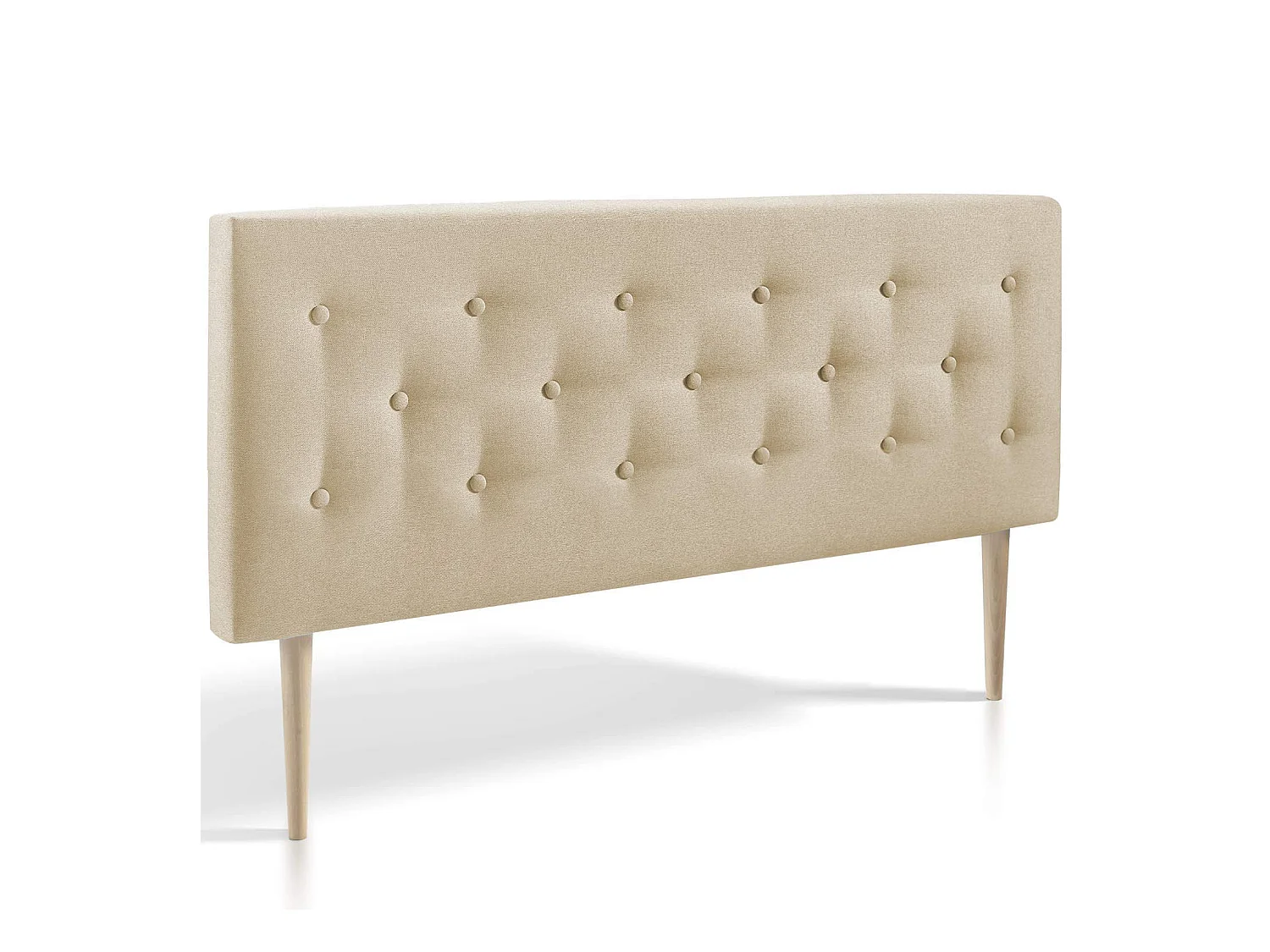 Tête de lit Oslo 140x100 cm, capitonnée Tissu Beige, L'épaisseur de 8 cm