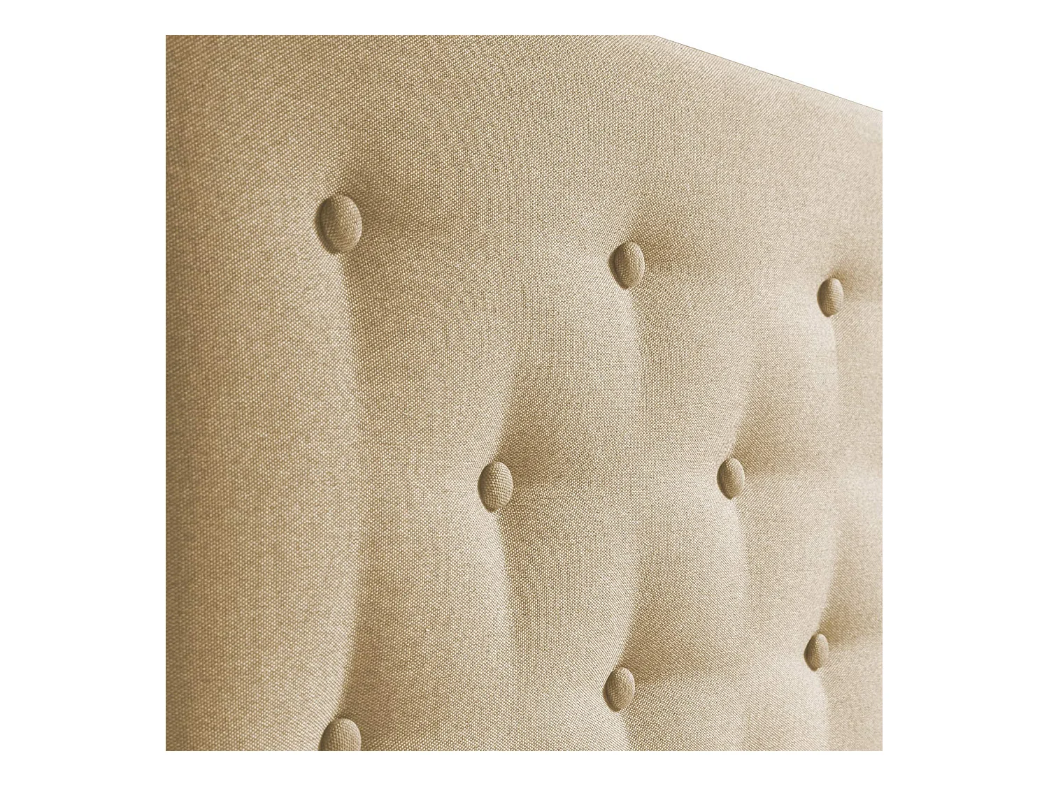 Cabecero tapizado Oslo 140x100 cm, capitone en Tela Beige, 8 cm de profundidad