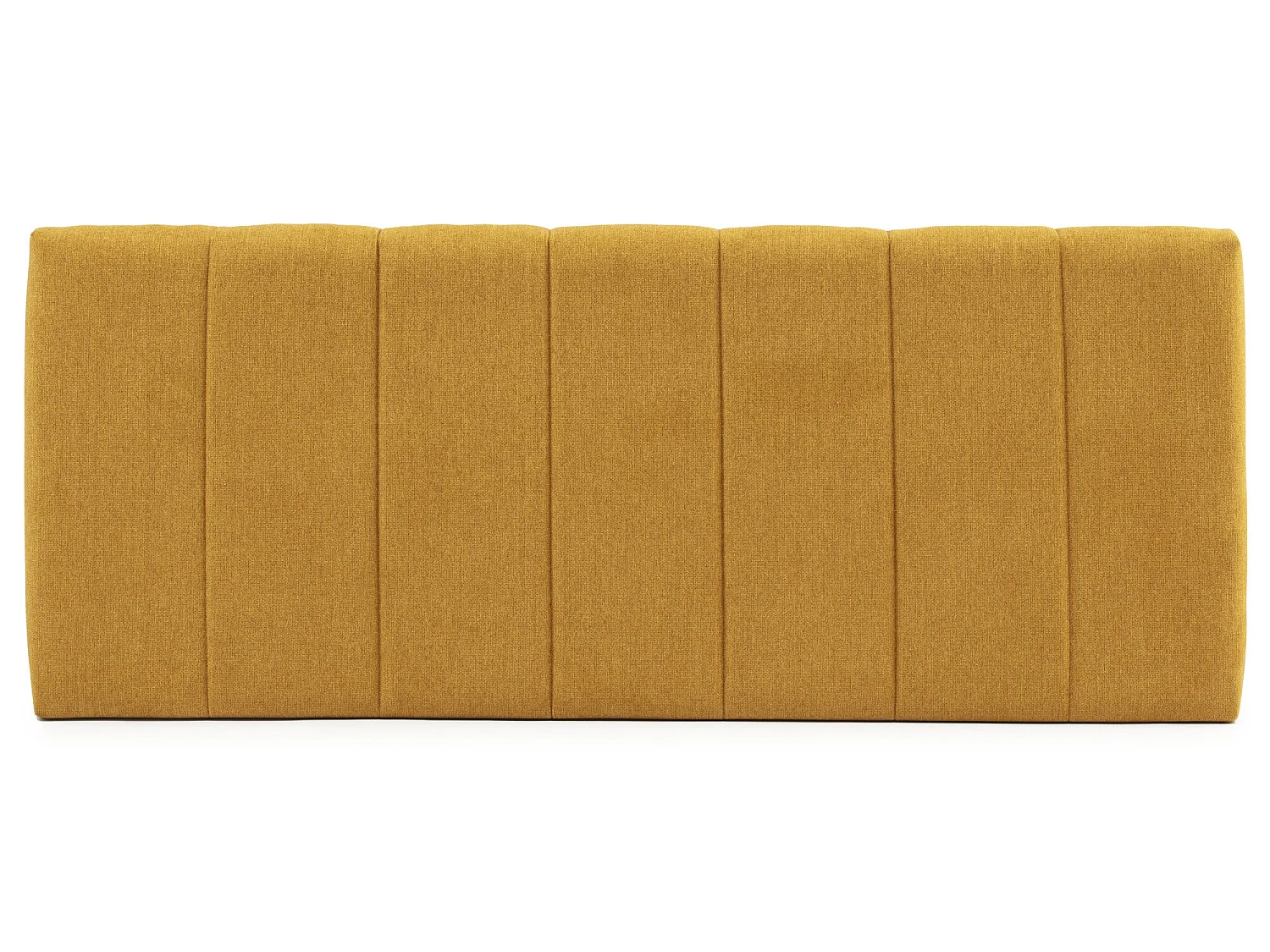 Cabecero tapizado Creta 160x60 cm Color Mostaza, Acolchado con Espuma, Bordado Vertical, 8 cm de Grosor