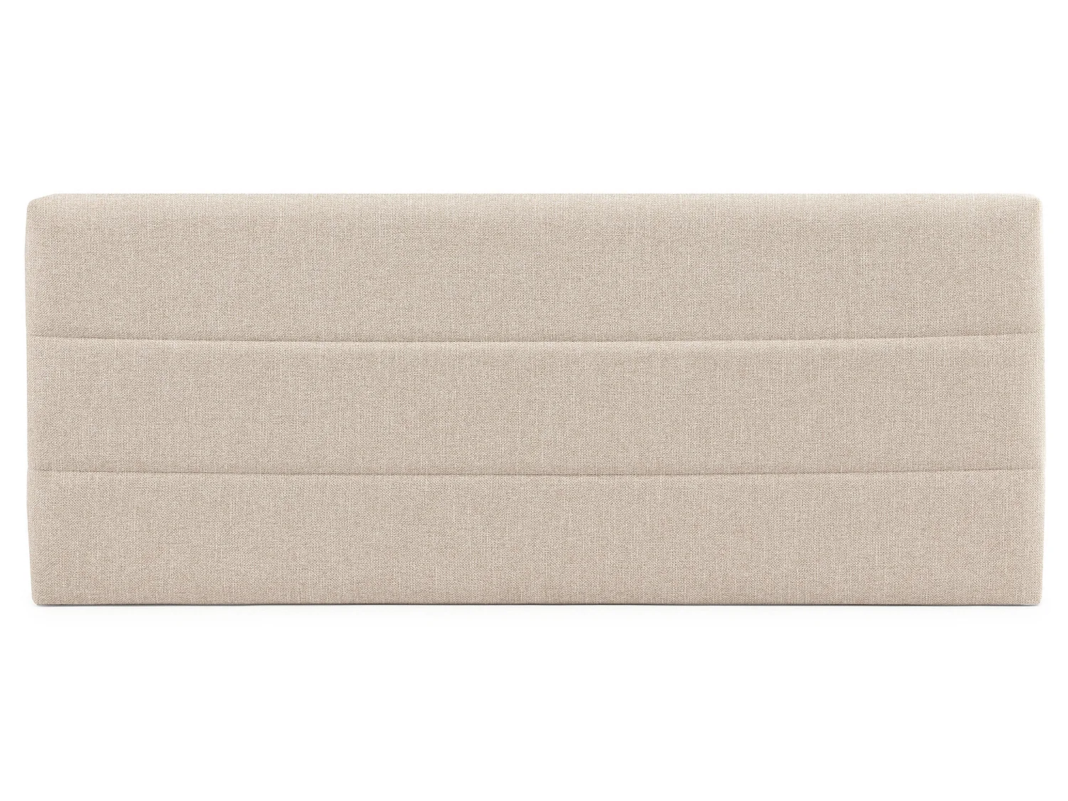 Hoofdeinde gestoffeerd Miconos 150x60 cm Kleur Beige, Gewatteerd met Schuim, Horizontaal Geborduurd, 8 cm Dikte
