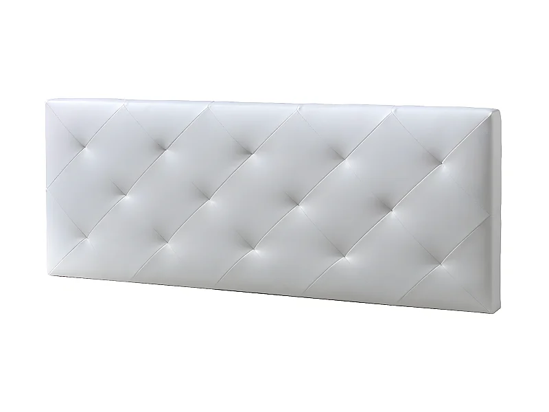 Gecapitonneerd hoofdeinde Rombo 140x60 cm Wit, Gewatteerd met Schuim, 8 cm dik.