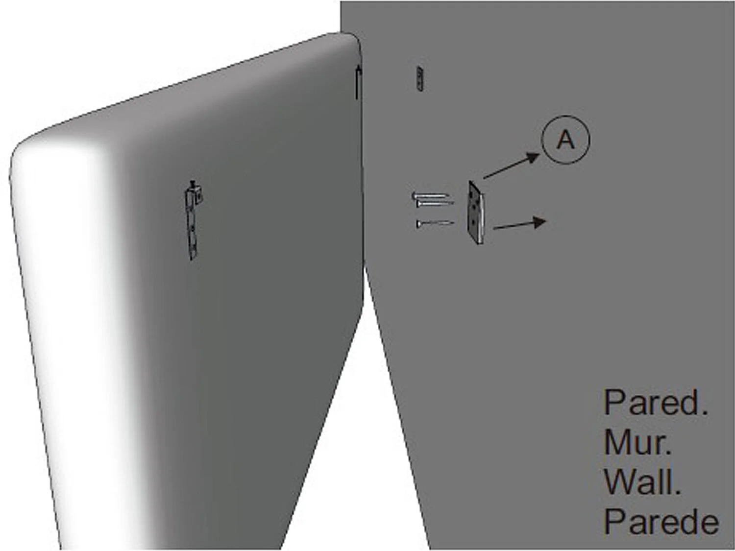 Cabecero tapizado Rombo 140x60 cm Blanco, Acolchado con Espuma, 8 cm de Grosor