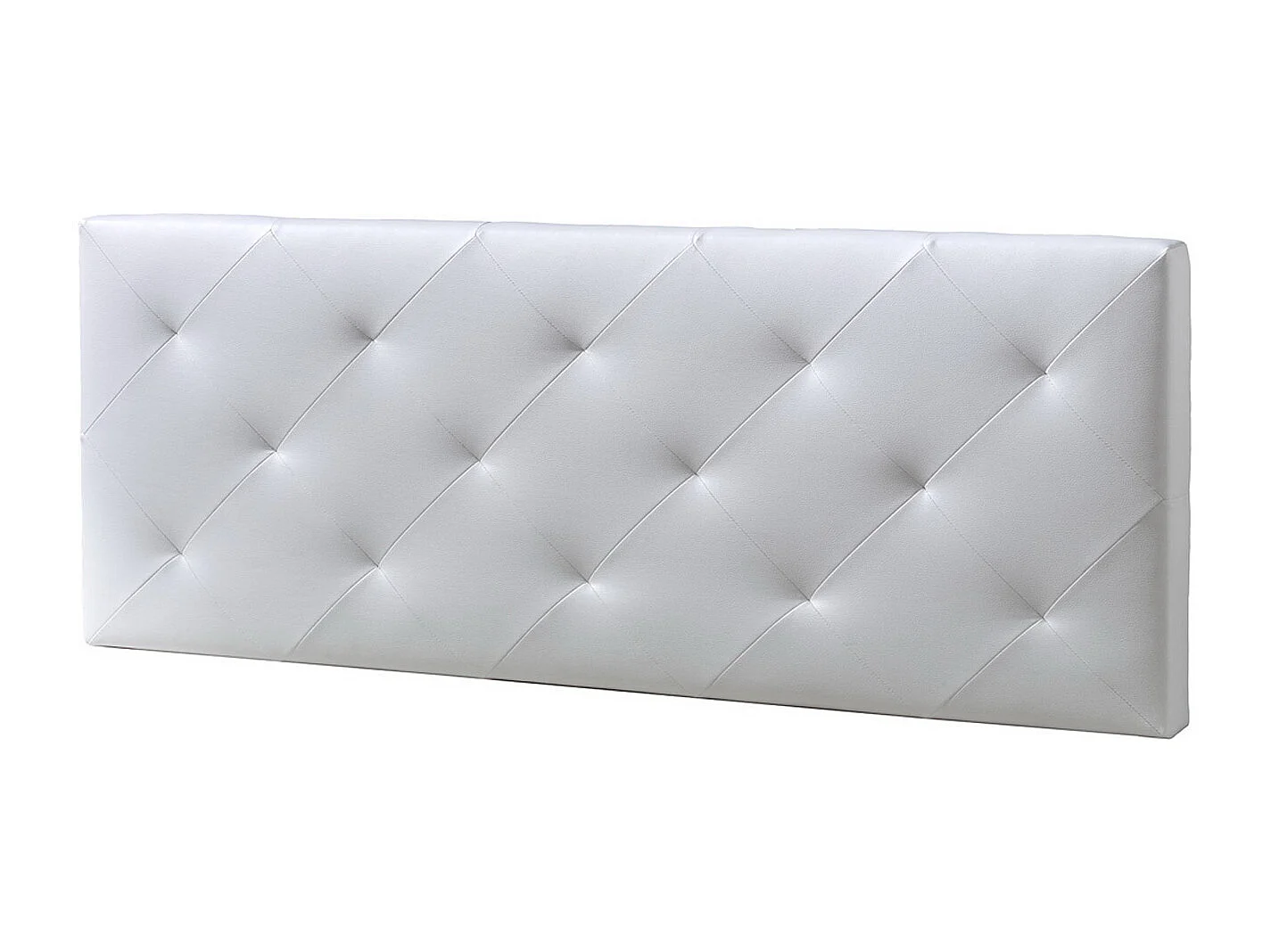 Tête de lit Rombo 140x60 cm Blanc, rembourrée de Mousse