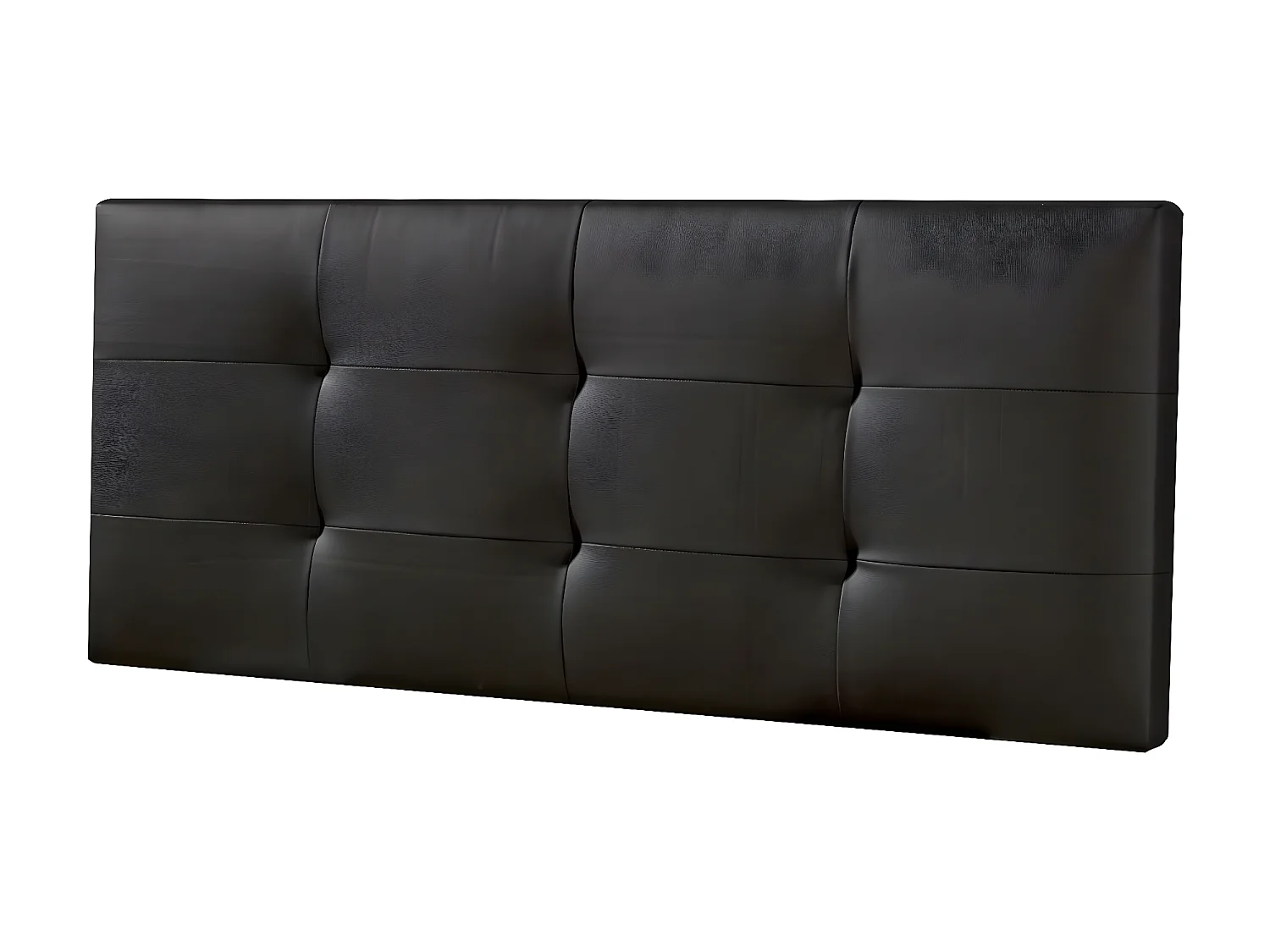 Cabeceira estofada Carla 150x60 cm Preto, Acolchoada com Espuma, 8 cm de Espessura