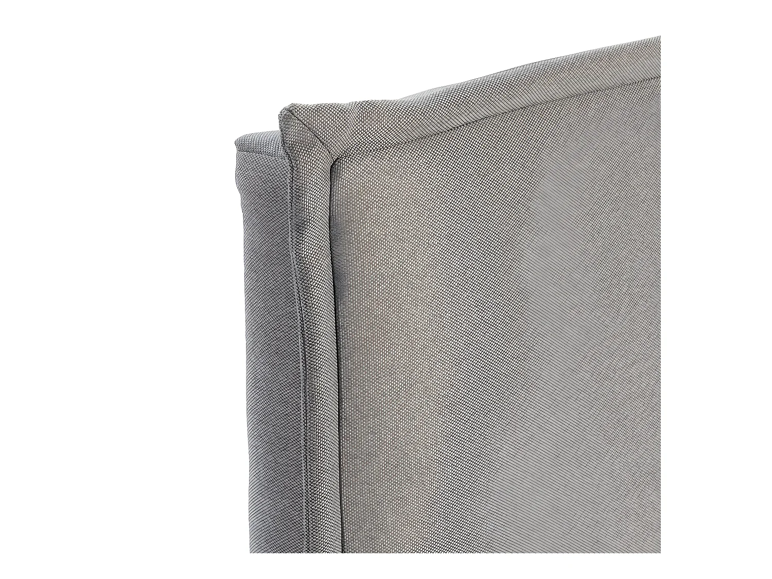 Hoofdeinde bekleed Berlijn 140x100 cm, Grijs stof, 8 cm diepte, inclusief ophangbeslag