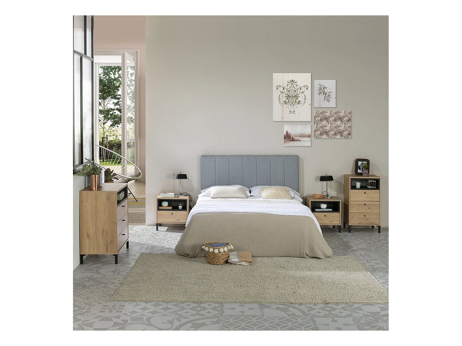 Kopfteil Creta 160x60 cm Grau