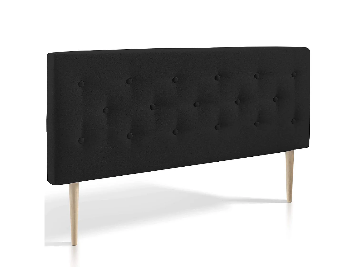 Tête de lit Oslo 160x100 cm, capitonnée Tissu Anthracite, Épaisseur de 8 cm