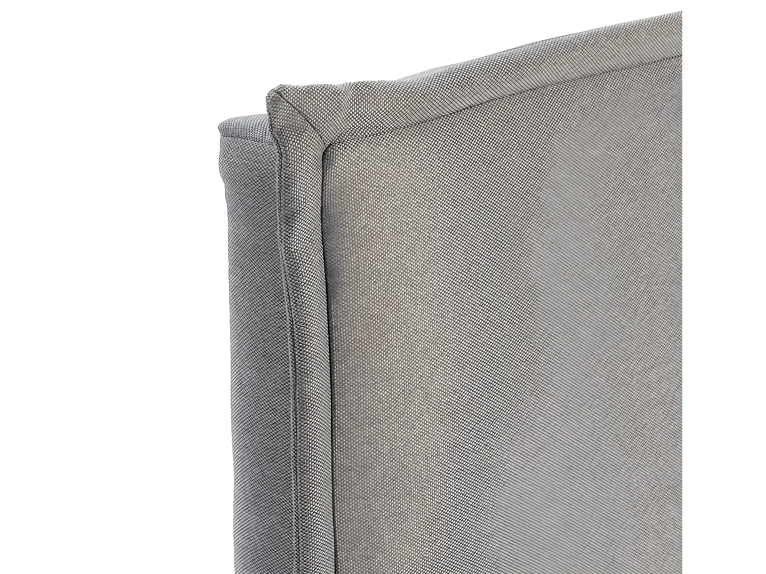 Hoofdeinde bekleed Berlijn 160x100 cm, Grijze stof, 8 cm diep, inclusief ophangbeugels.