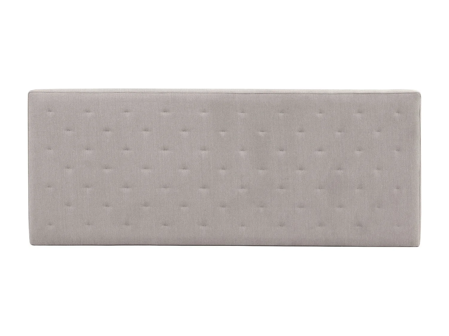 Malta gestoffeerd hoofdeinde 150x60 cm Grijs, Gewatteerd met Schuim, Geborduurd Capitonné-effect, 8 cm dik.