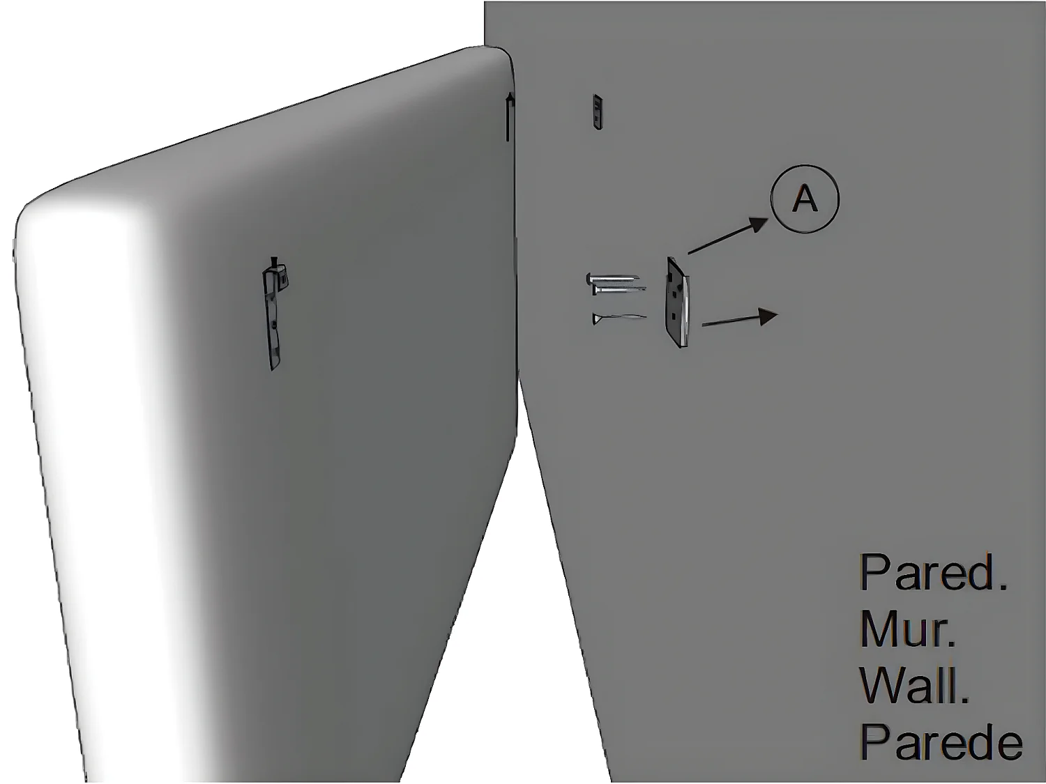 Kopfteil Rombo 150x60 cm Weiß