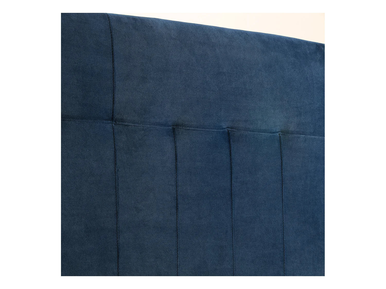 Tête de lit tapissée Napoles 160x100 cm Bleu, Velours, Pieds en Bois