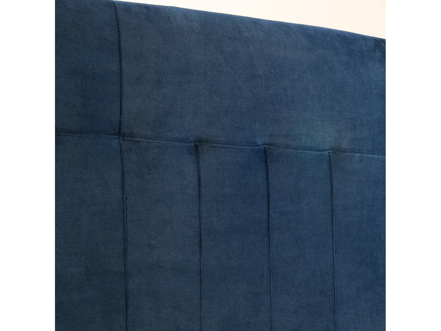Beklede hoofdeinde Napels 160x100 cm Blauw, Fluweel, Houten poten