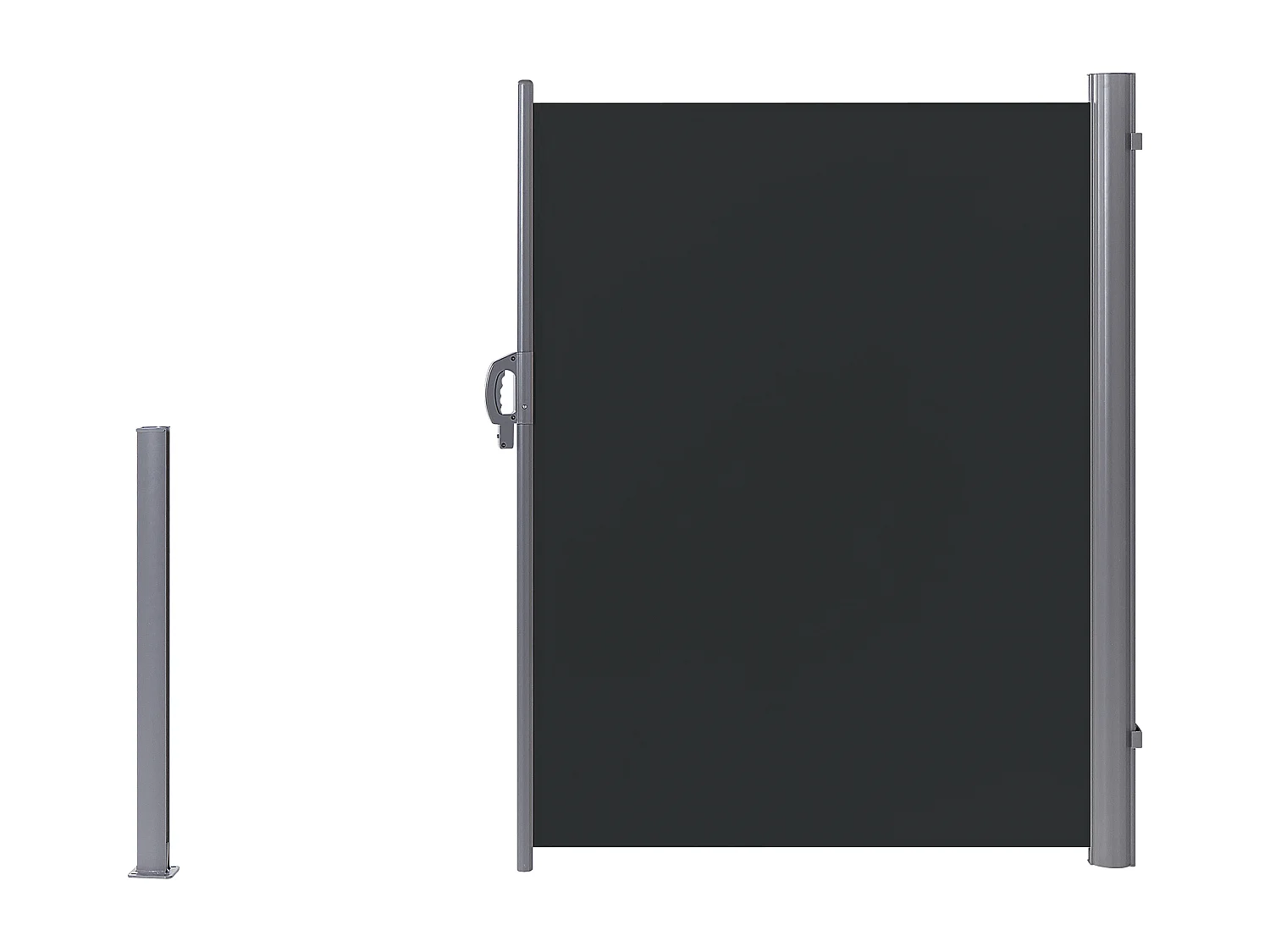 Aluminium Seitenmarkise graphitgrau 160x300 ausziehbar Sichtschutz Dorio