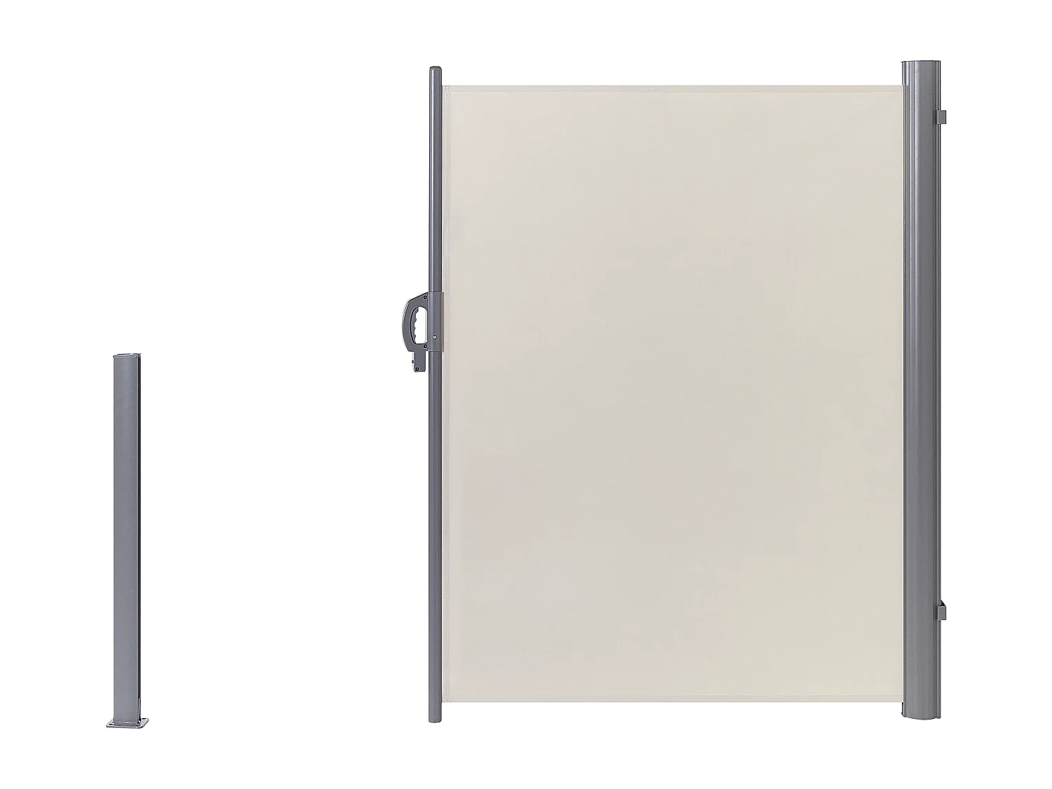 Aluminium Seitenmarkise beige 160x300 ausziehbar Sichtschutz Windschutz Dorio