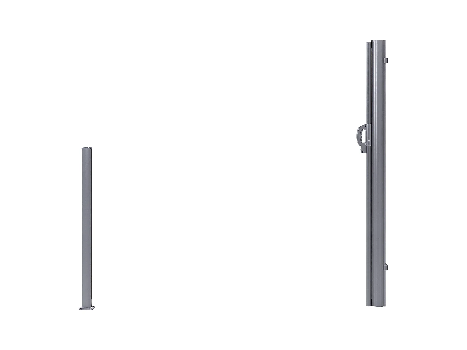 Seitenmarkise DORIO 305 cm 180 cm Hellgrau