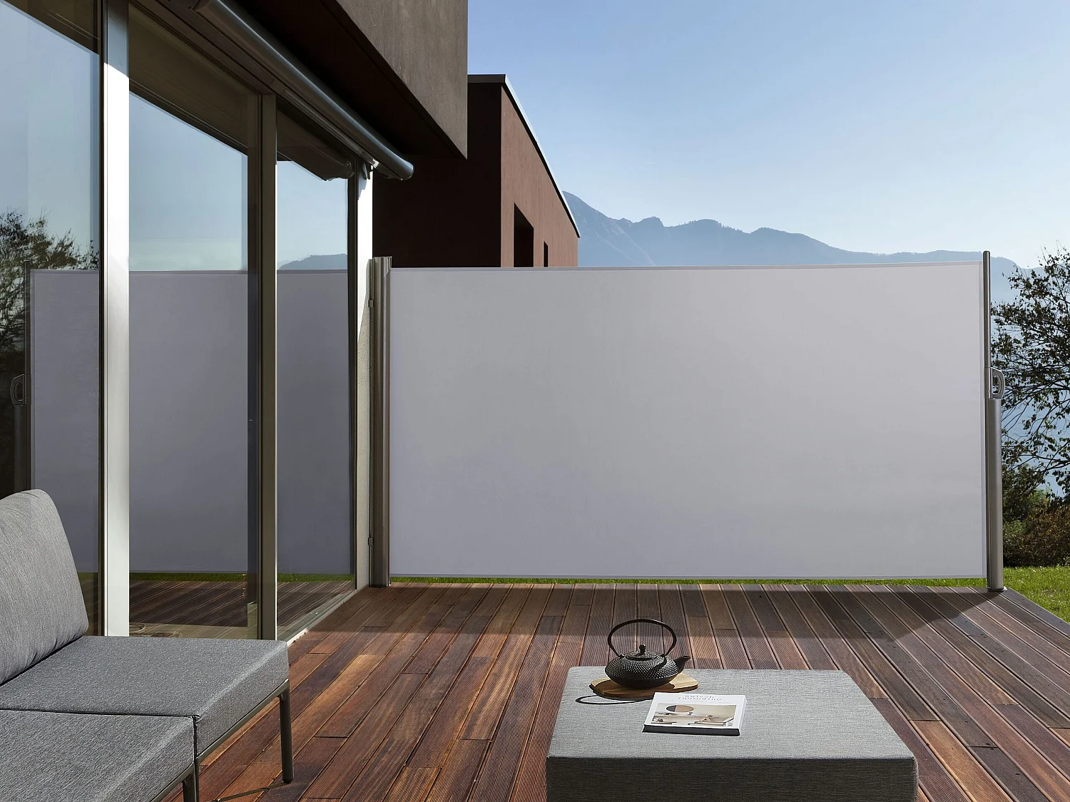 Auvent latéral DORIO 305 cm 180 cm Gris clair