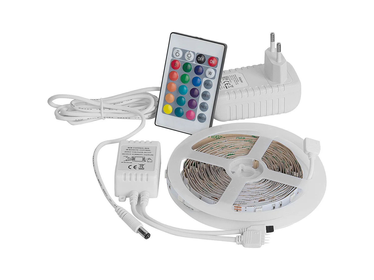 LED Streifen Lichtleiste wasserabweisend 16 Farben 5 m KIKORI