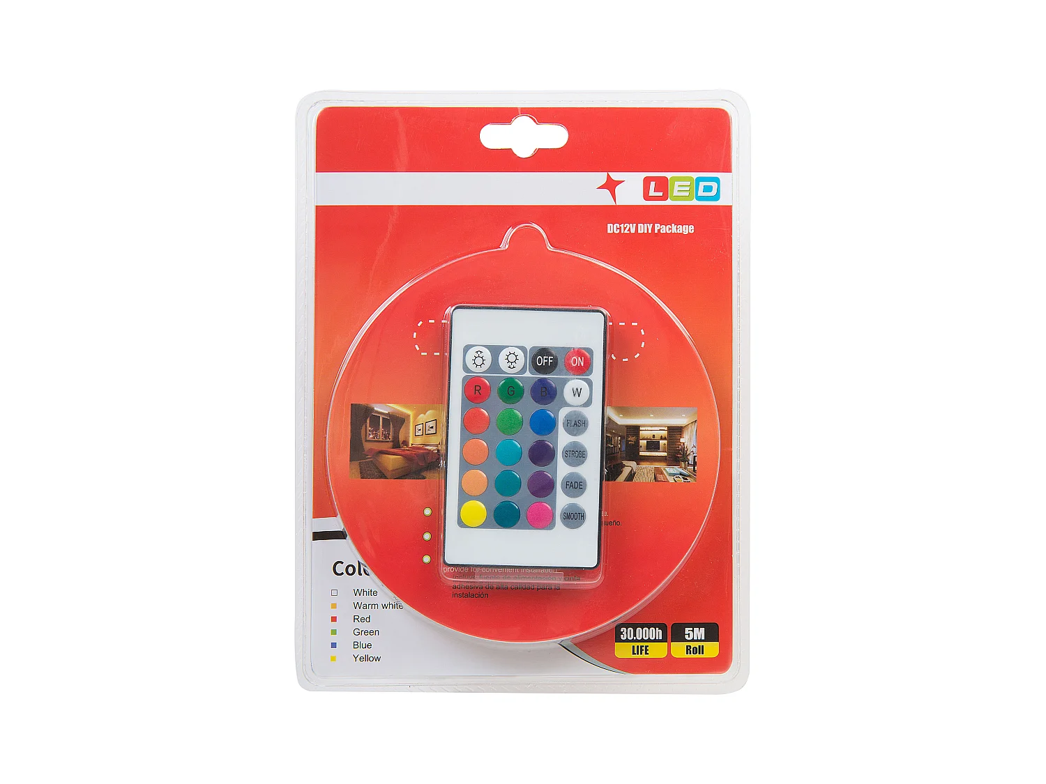 LED Streifen Lichtleiste wasserabweisend 16 Farben 5 m KIKORI