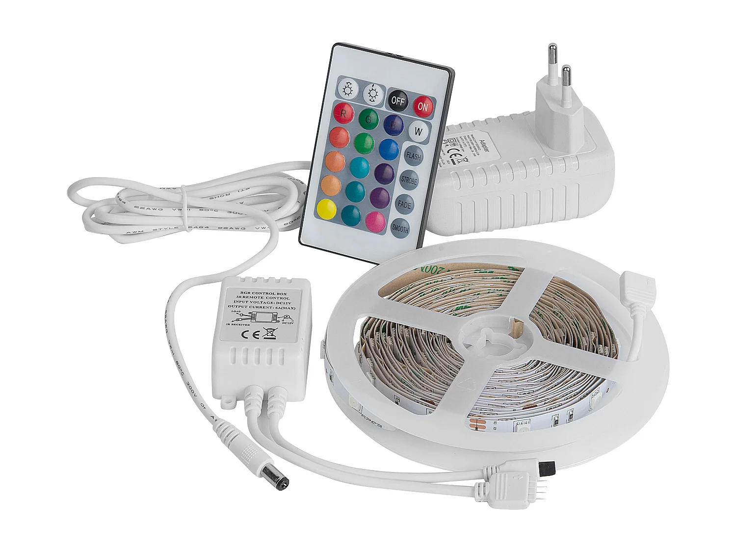 Striscia LED KIKORI 500 cm con telecomando Bianco