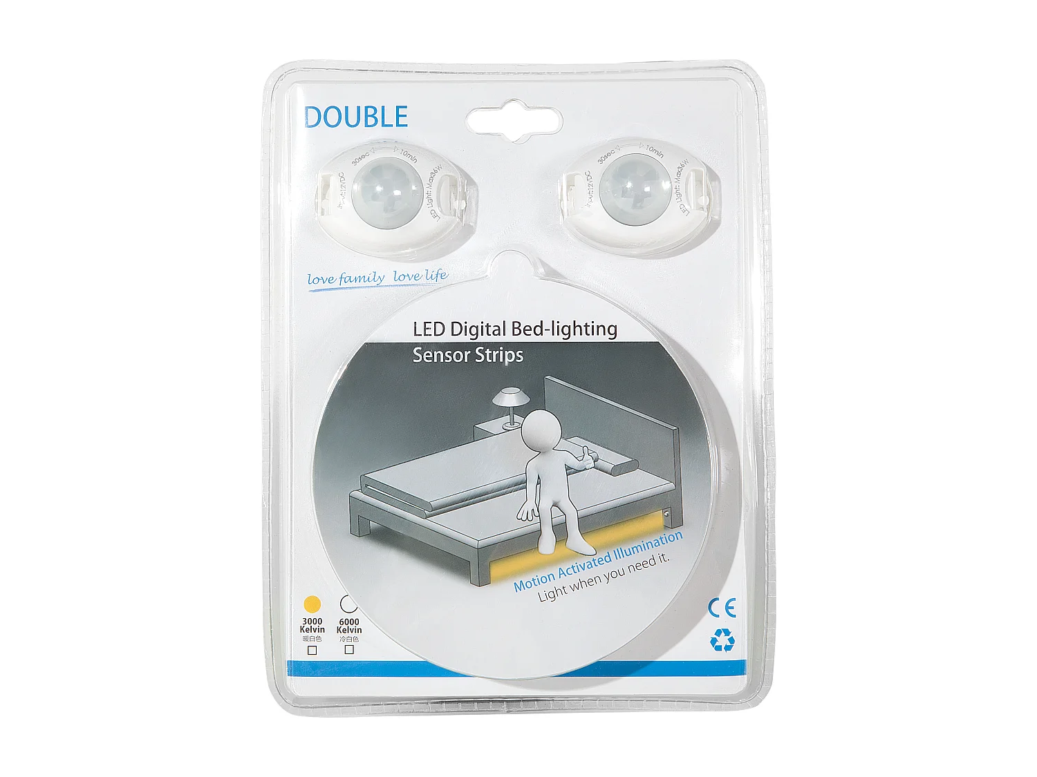 Striscia LED ATRATO 240 cm con sensore di movimento Bianco