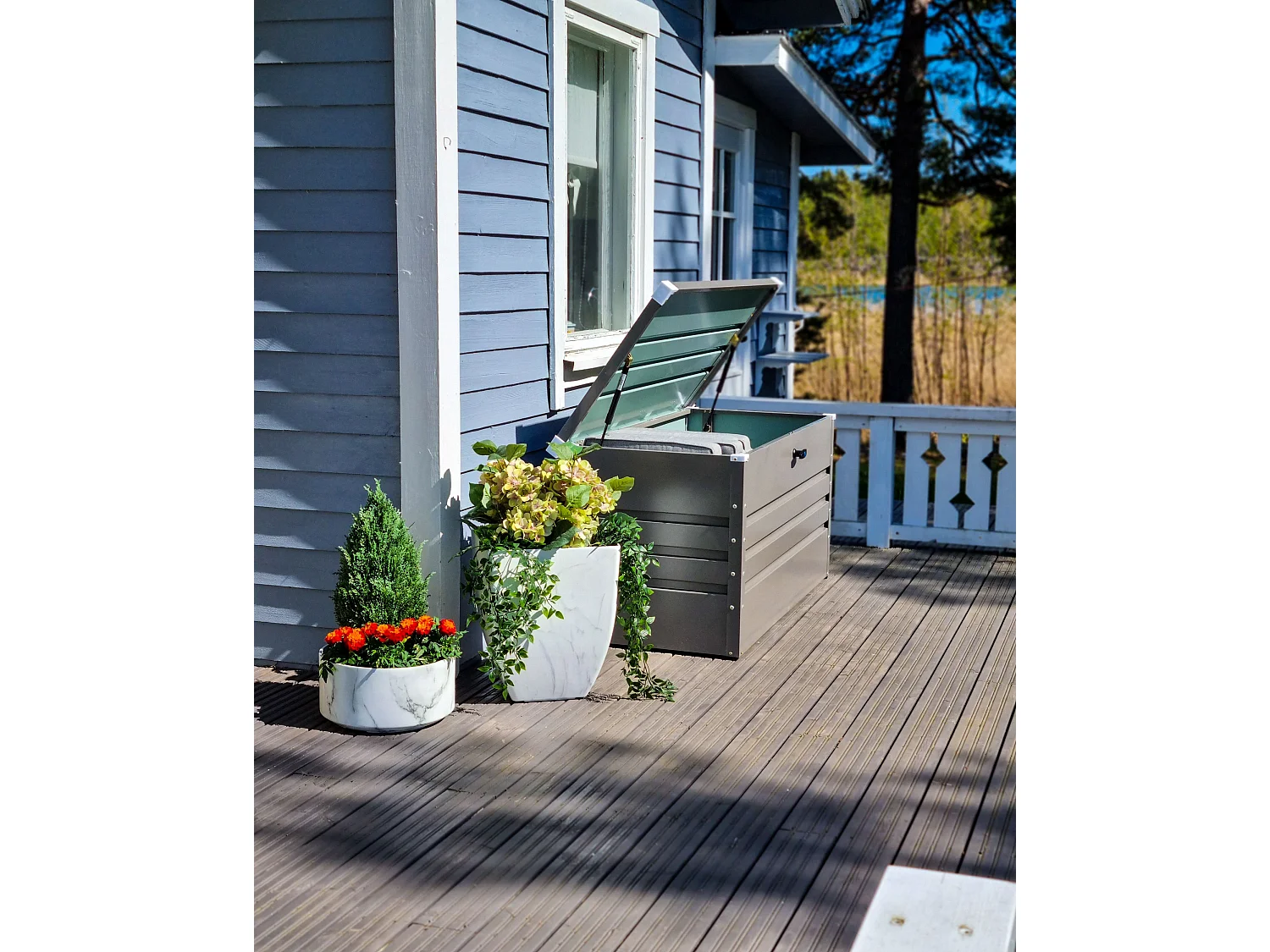 Cesta CEBROSA Metallo 100 cm 62 cm Grigio