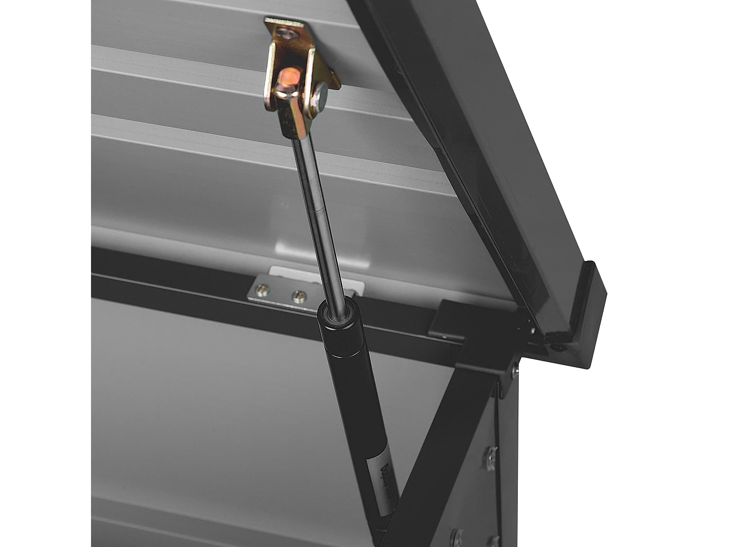 Große Metall-Gartentruhe 600 l graphitgrau Kissenbox Auflagenbox für die Terrasse wasserdicht Aufbewahrungsbox Gartenbox Cebrosa