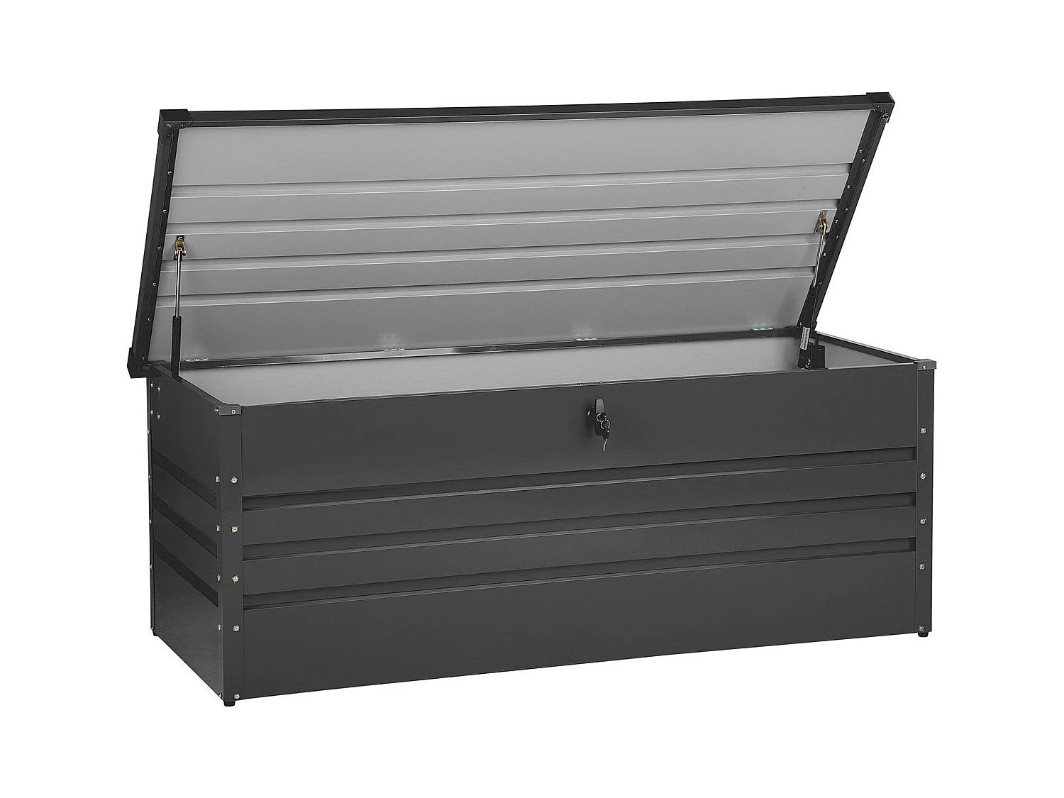 Coffre de rangement CEBROSA 165 cm 70 cm Gris graphite