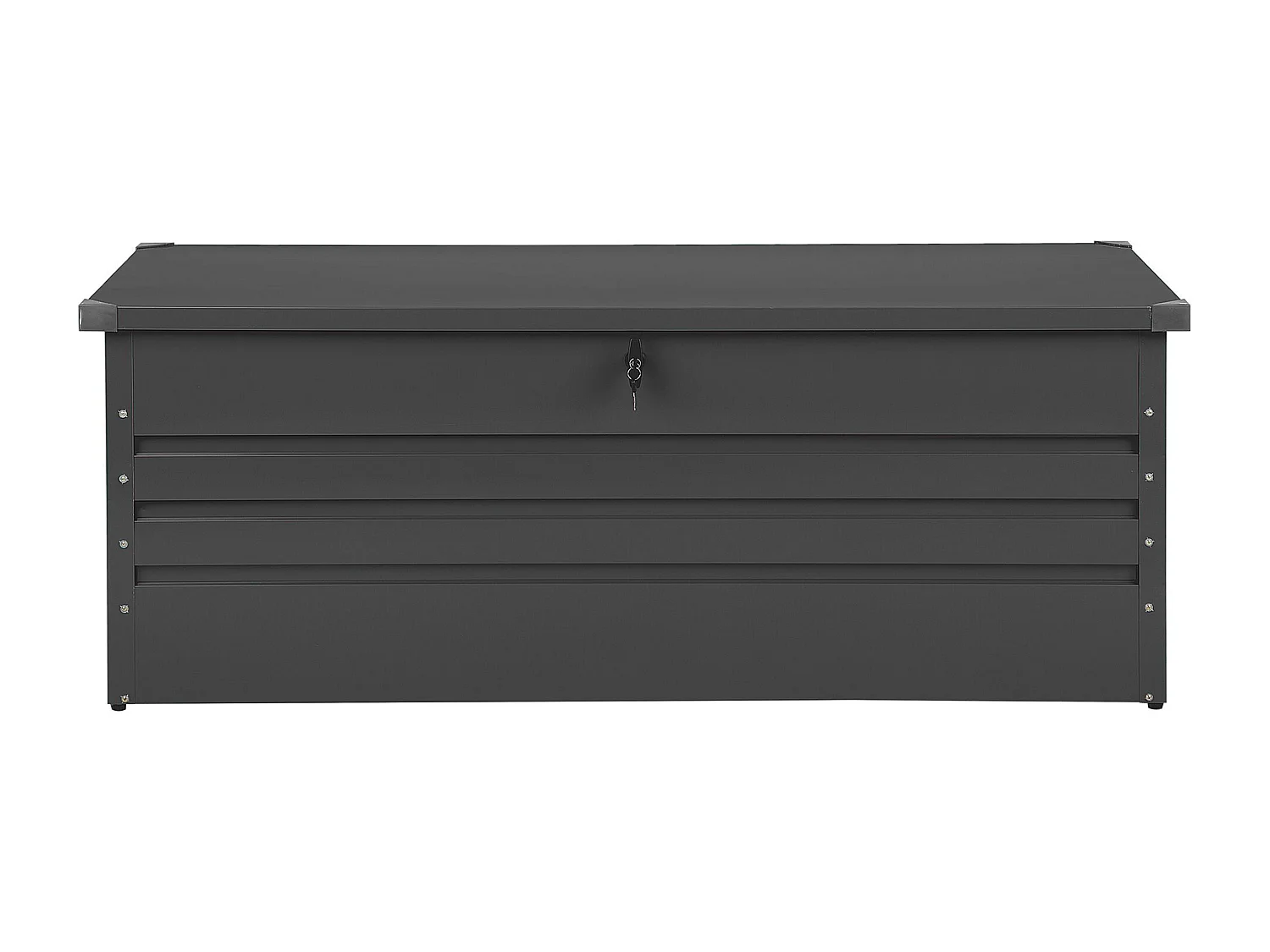 Skrzynia ogrodowa CEBROSA Metal 165 cm 70 cm Grafitowy