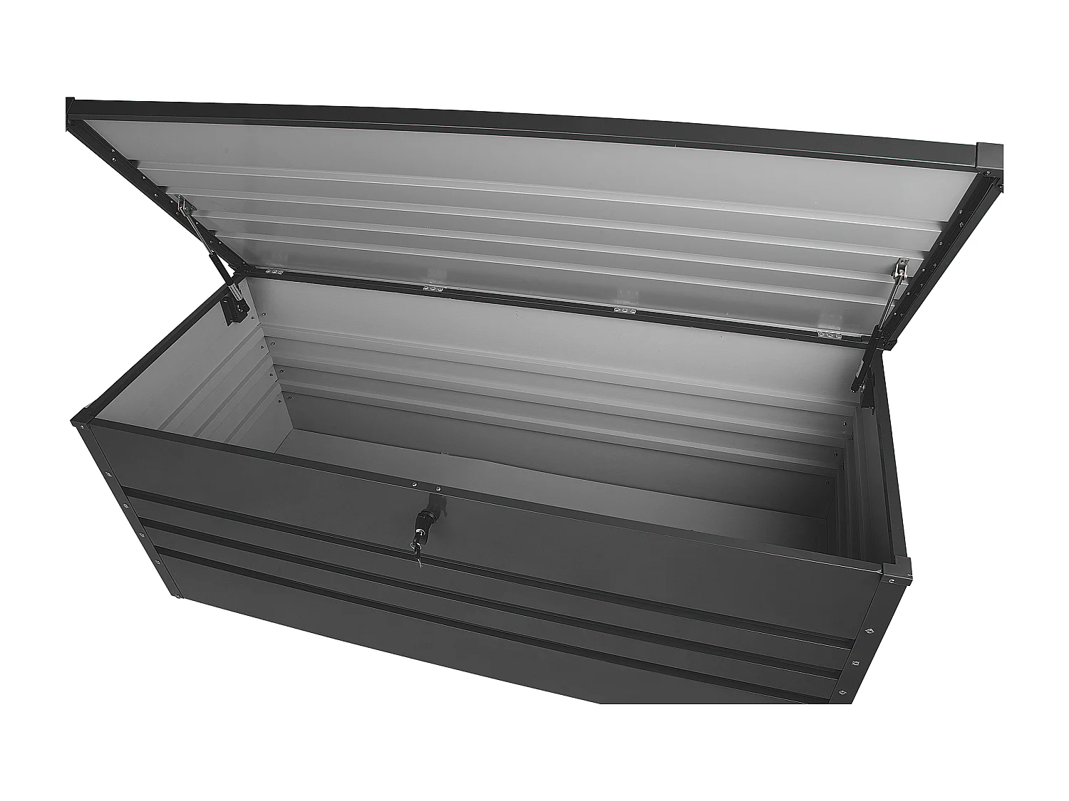 Coffre de rangement CEBROSA 165 cm 70 cm Gris graphite